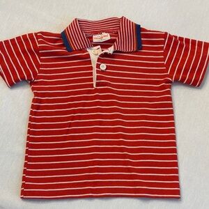 90’s Healthtex Red and White Striped Polo Shirt